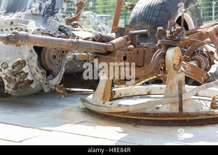 Aerei ed elicotteri si prepara a volare close-up shot Foto Stock