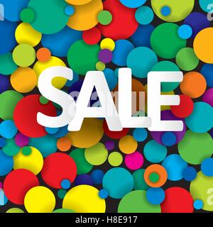 Vettore vendita calda segno banner su sfondo colorato Illustrazione Vettoriale