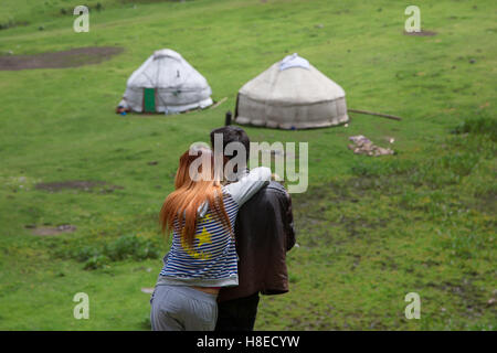 Kyrgyzstan - immagini - Persone di viaggio in Asia centrale Foto Stock