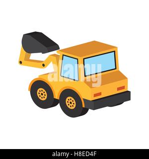 Yellow Truck escavatore grafica icona illustrazione vettoriale EPS 10 Illustrazione Vettoriale