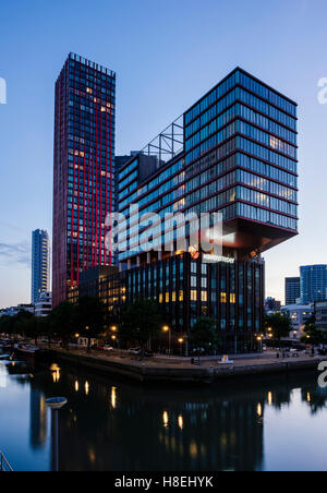 La mela rossa, Wijnhaven, Rotterdam, Paesi Bassi, Europa Foto Stock