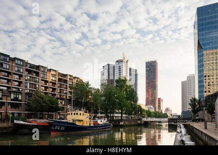 La mela rossa, Wijnhaven, Rotterdam, Paesi Bassi, Europa Foto Stock