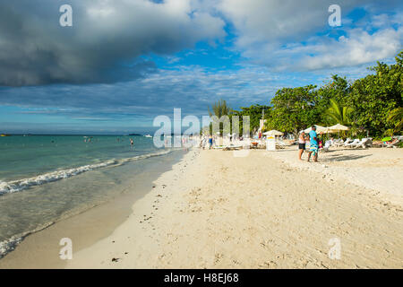 Seven Mile Beach, Negril, Giamaica, West Indies, dei Caraibi e America centrale Foto Stock