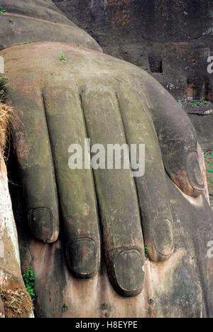 Il Buddha gigante di Leshan , Sichuan, in Cina. Foto Stock