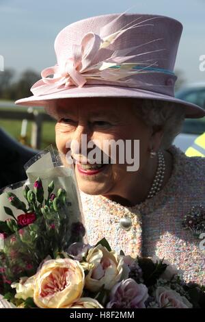 HM la regina visite Newmarket - Novembre 2016 Foto Stock