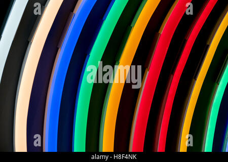 Diverse lampade di colore in un file Foto Stock