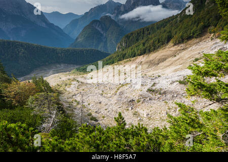 La frana Stože - sito originale Foto Stock