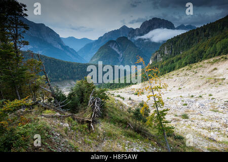 La frana Stože - sito originale Foto Stock