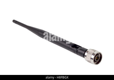 Standard rimovibile antenna gsm isolato su uno sfondo bianco Foto Stock