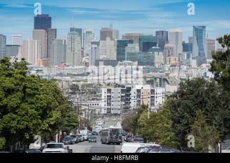 Skyline del centro di San Francisco, California, Stati Uniti d'America Foto Stock