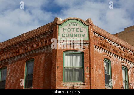 La facciata dell'albergo storico Connor In Jerome, Arizona. Foto Stock