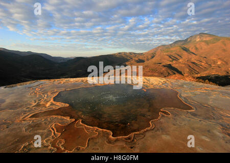 Cascate pietrificate, Hierve el Agua, Messico Foto Stock