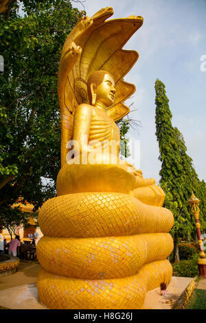 Udong Pagoda, Vipassana Dhura Mandala, centro di meditazione, Koh Chen, Cambogia Foto Stock