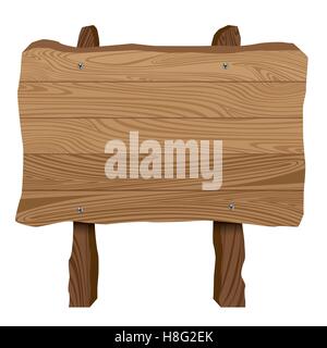 Legno, segnaletica, vettore illustrazione, segno, texture, oggetto, design, parquet, isolato, vuoto, vintage, vecchio Illustrazione Vettoriale