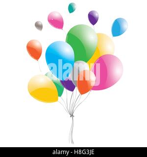 Palloncini buon compleanno. palloncino colorato brilla holiday sfondo. La felicità  giorno di nascita per voi il logo, scheda, banner, web design. Buon  compleanno e Immagine e Vettoriale - Alamy
