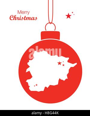 Buon Natale Mappa Andorra Illustrazione Vettoriale