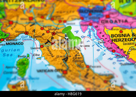 Ancona Italia mappa Foto Stock