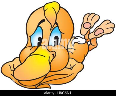 Anatra di posa Illustrazione Vettoriale