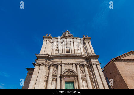 Vista alla chiesa dei Santi Luca e Martina a Roma Foto Stock