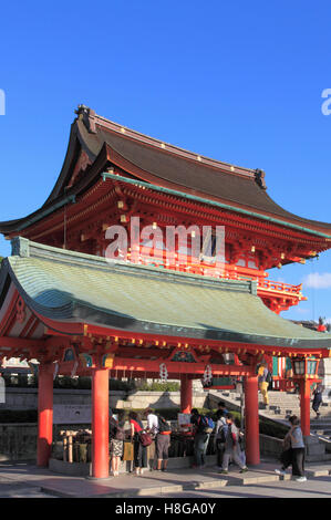 Giappone, Kyoto Fushimi Inari Taisha, sacrario scintoista, Foto Stock