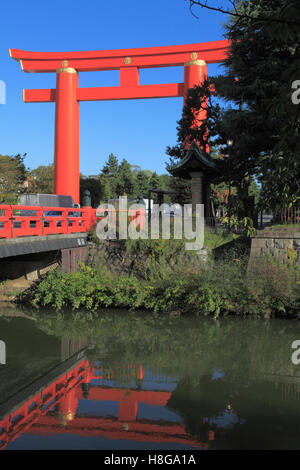 Giappone, Kyoto, Jingu Heian, sacrario scintoista, torii gate, Foto Stock