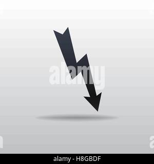 Icona del vettore di fulmini. Illustrazione Vettoriale Eps 10 Illustrazione Vettoriale