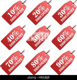 Illustrazione Vettoriale. I cartellini del prezzo con sconto. Illustrazione Vettoriale Eps 10 Illustrazione Vettoriale