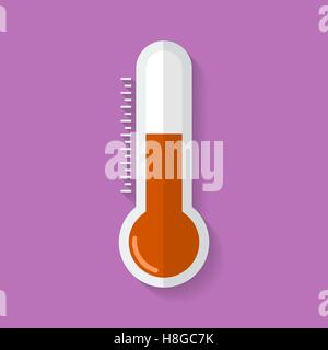 L'icona del termometro. Appartamento in stile moderno icona vettore Illustrazione Vettoriale