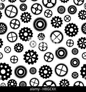 Modello senza cuciture con ingranaggi Illustrazione Vettoriale