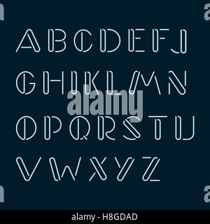 Fatte a mano in latino, inglese alfabeto, font. Illustrazione Vettoriale