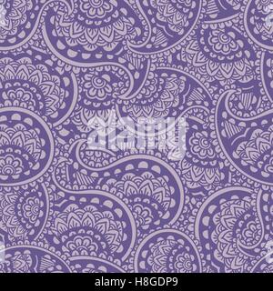 Disegnata a mano perfetta Paisley pattern. Doodle style Illustrazione Vettoriale