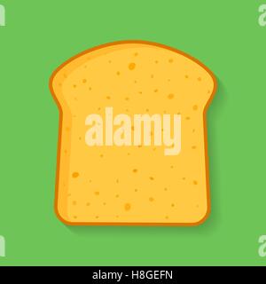 Icona del pane o fetta di pane. Simbolo di toast Illustrazione Vettoriale