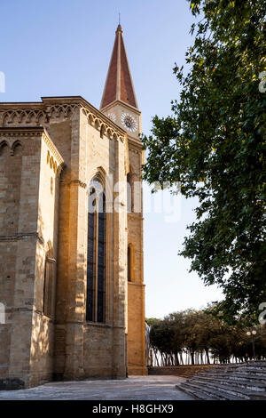 Duomo di Arezzo di Arezzo, Italia. Conosciuta come il Duomo di Arezzo, il Duomo risale alla fine del XIII secolo. Foto Stock