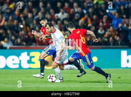 Granada, Spagna. 12 Novembre, 2016. Qualificazioni europee russo World Cup 2018 tra la Spagna vs Macedonia in los Carmenes Stadium, nell'immagine Pandev. Credito: ABEL F. ROS/Alamy Live News Foto Stock