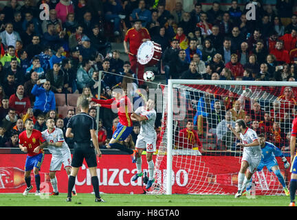 Granada, Spagna. 12 Novembre, 2016. Qualificazioni europee russo World Cup 2018 tra la Spagna vs Macedonia in los Carmenes Stadium. Credito: ABEL F. ROS/Alamy Live News Foto Stock