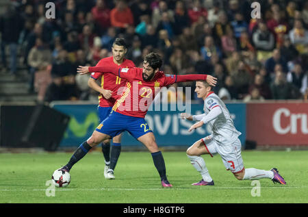 Granada, Spagna. 12 Novembre, 2016. Qualificazioni europee russo World Cup 2018 tra la Spagna vs Macedonia in los Carmenes Stadium, nell'immagine Isco. Credito: ABEL F. ROS/Alamy Live News Foto Stock