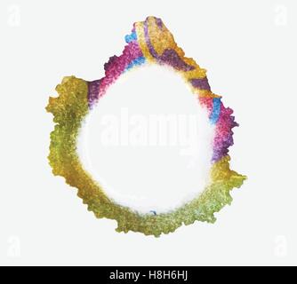 Colore traccia di una tazza. Gli spruzzi e le tracce della vernice. Illustrazione Vettoriale