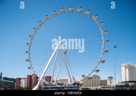 Alta rullo ruota panoramica Ferris in Las Vegas NV. Foto Stock