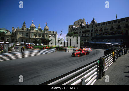 Michael Schumacher sulla Ferrari, Monaco GP di F1 99, Monte Carlo, Monaco, Europa Foto Stock