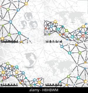 E moderno della rete infografico template vettoriale . Può essere utilizzato per il layout di flusso di lavoro, diagramma grafico, web design Illustrazione Vettoriale
