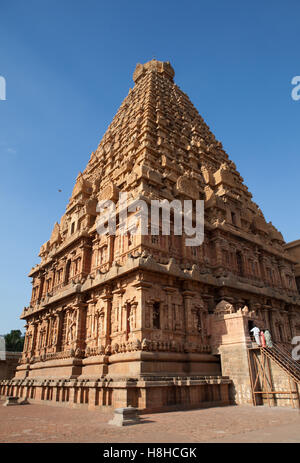 Tempio Brihadeeswarar a Thanjavur, Tamil Nadu, India. Foto Stock