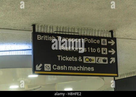 La British Rail informazioni sospiro a Southport stazione in Merseyside. Foto Stock