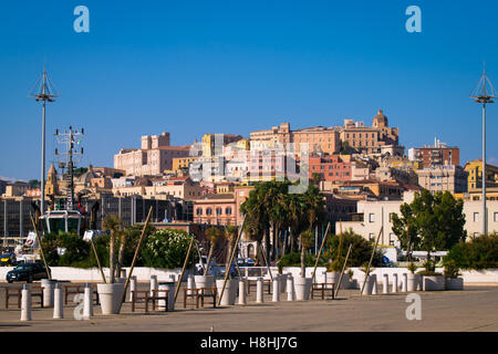 Vista di Cagliari, capoluogo della regione Sardegna, Italia. Foto Stock