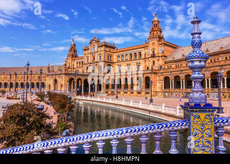 Piazza di Spagna "Plaza de Espana"; in Sevilla, Spagna. Foto Stock
