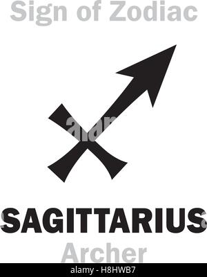 Astrologia: segno zodiacale Sagittario (l'Archer) Illustrazione Vettoriale