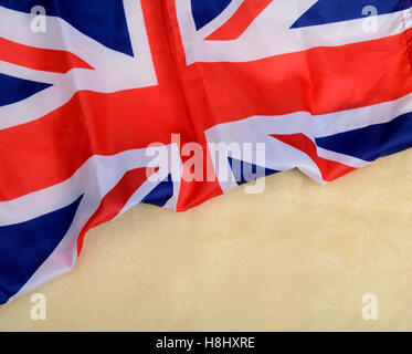 Regno Unito Union Jack Flag UK Modello di pagina di intestazione. Foto Stock