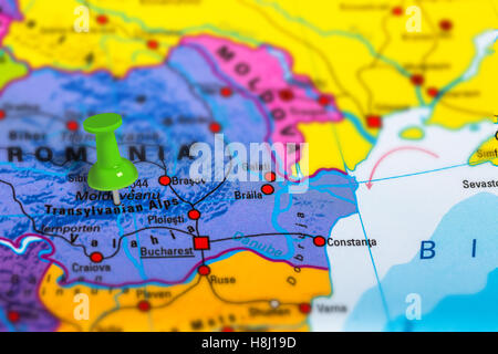 Transilvania Romania mappa Foto Stock