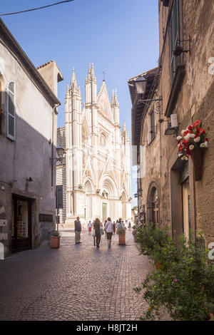 Il Duomo di Orvieto in Umbria, Italia. Foto Stock