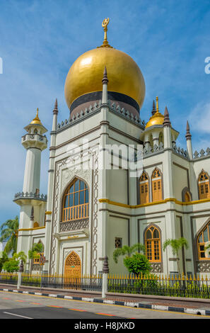 Masjid Sultan / la Moschea del Sultano a Muscat Street in Kampong Glam, Singapore Foto Stock