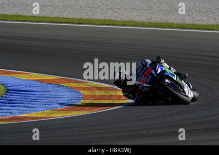 Valencia, Spagna. Xiii Nov, 2016. Jorge Lorenzo al circuito Ricardo Tormo. © Gaetano Piazzolla/Pacific Press/Alamy Live News Foto Stock